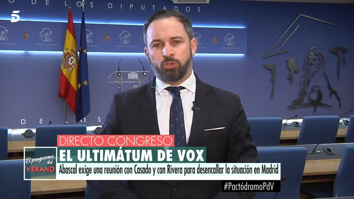Abascal durante su entrevista en el Programa del Veranio
