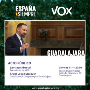 Santiago Abascal, Guadalajara