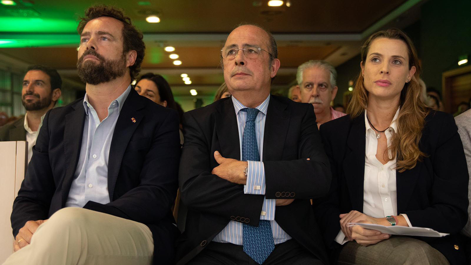 Iván Espinosa, en la imagen con los candidatos de VOX por Valencia al Congreso de los Diputados