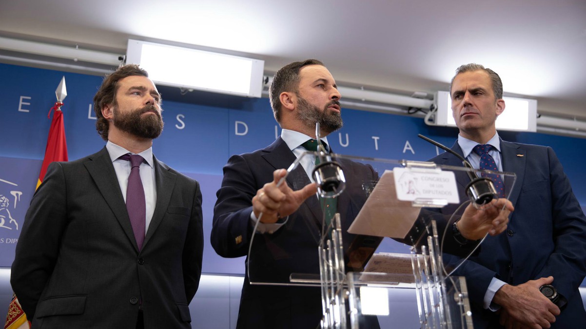 Santiago Abascal denuncia el ‘fraude electoral’ de Sánchez: ‘No tiene palabra, vergüenza, escrúpulos ni principios’ Santiago-Abascal-rdp