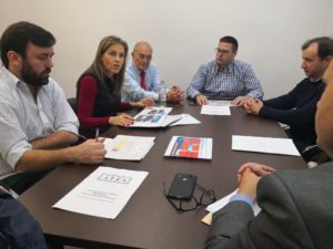 un momento de la reunión con los polígonos industriales