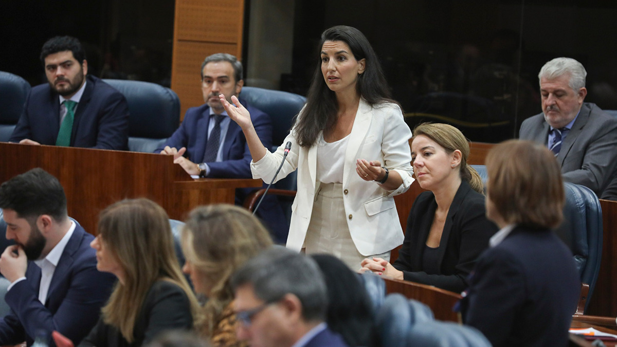 Rocío Monasterio interviene en el Pleno de la Asamblea de Madrid