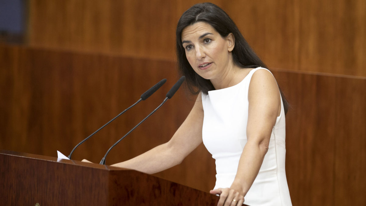 Rocío Monasterio, en la imagen, durante una intervención en la Asamblea de Madrid