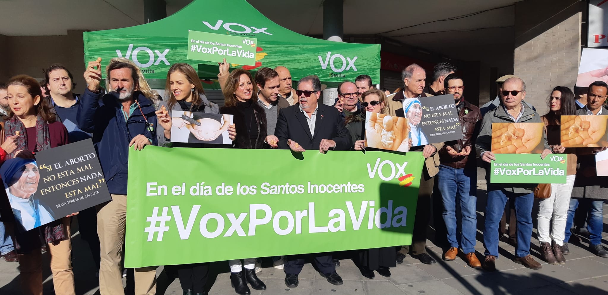 Pancarta a favor de la vida