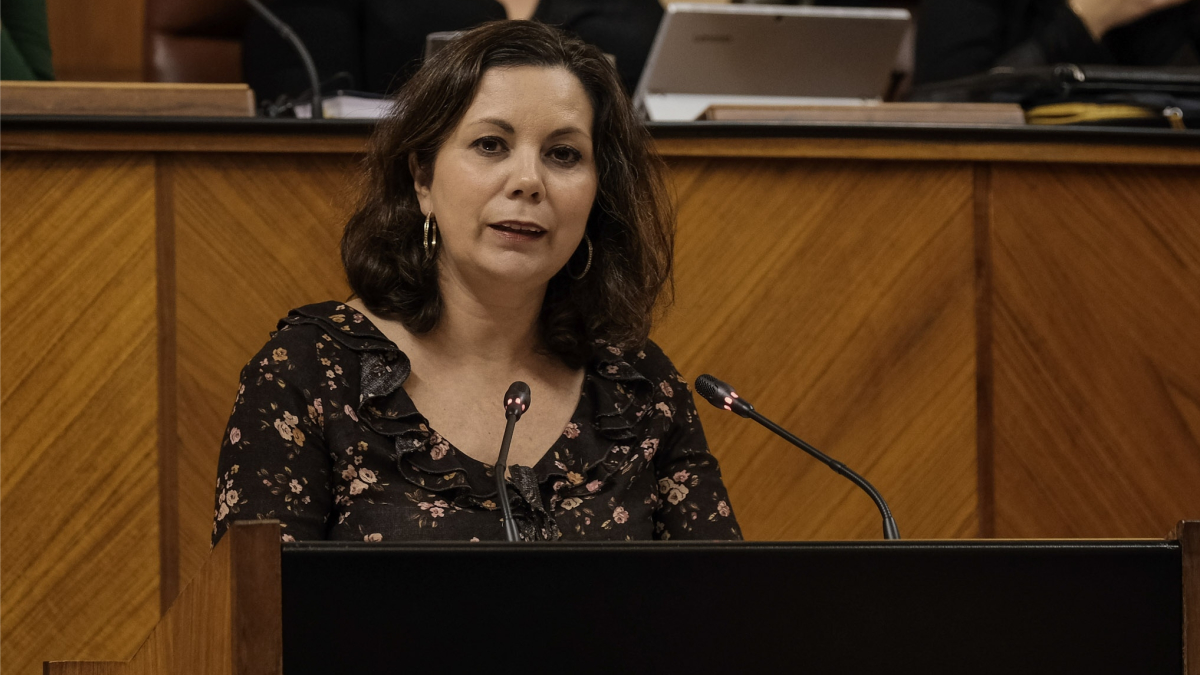 angela mulas defendiendo pnl en parlamento andaluz sobre libertad en la universidad