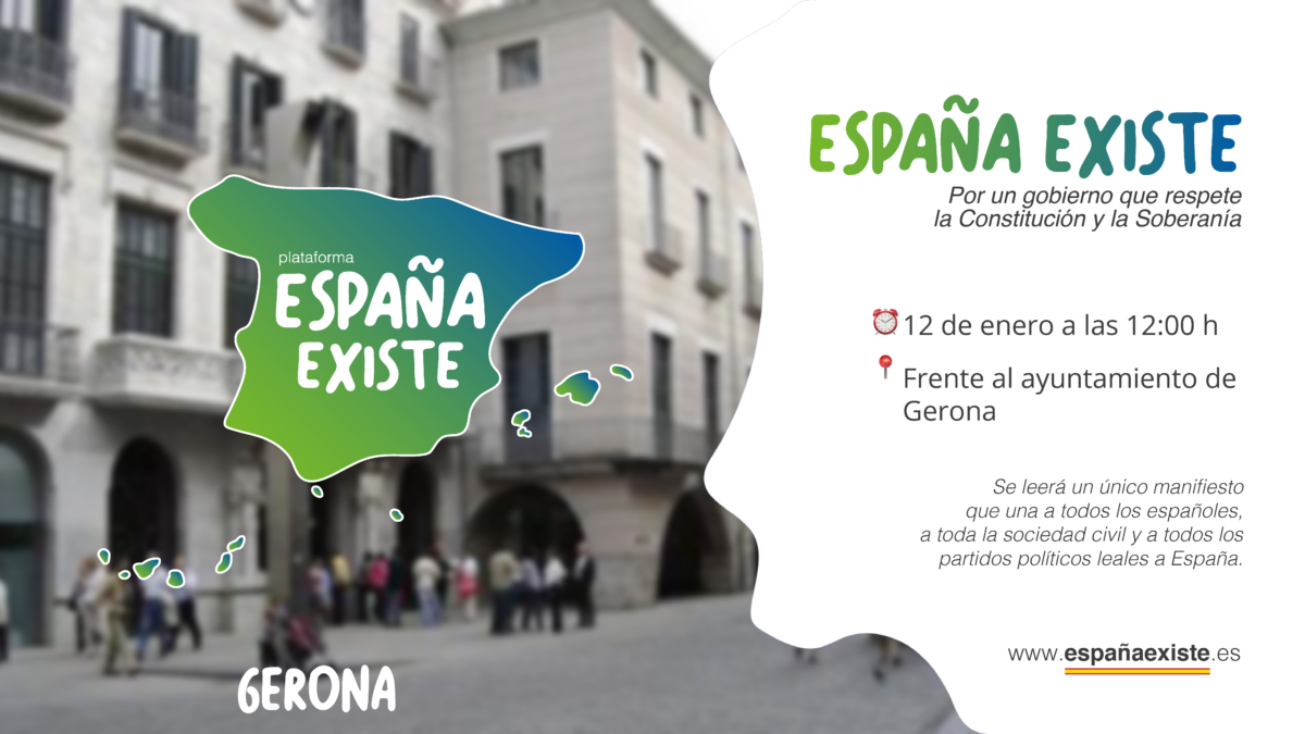 Cartel de la convocatoria de España Existe en Gerona