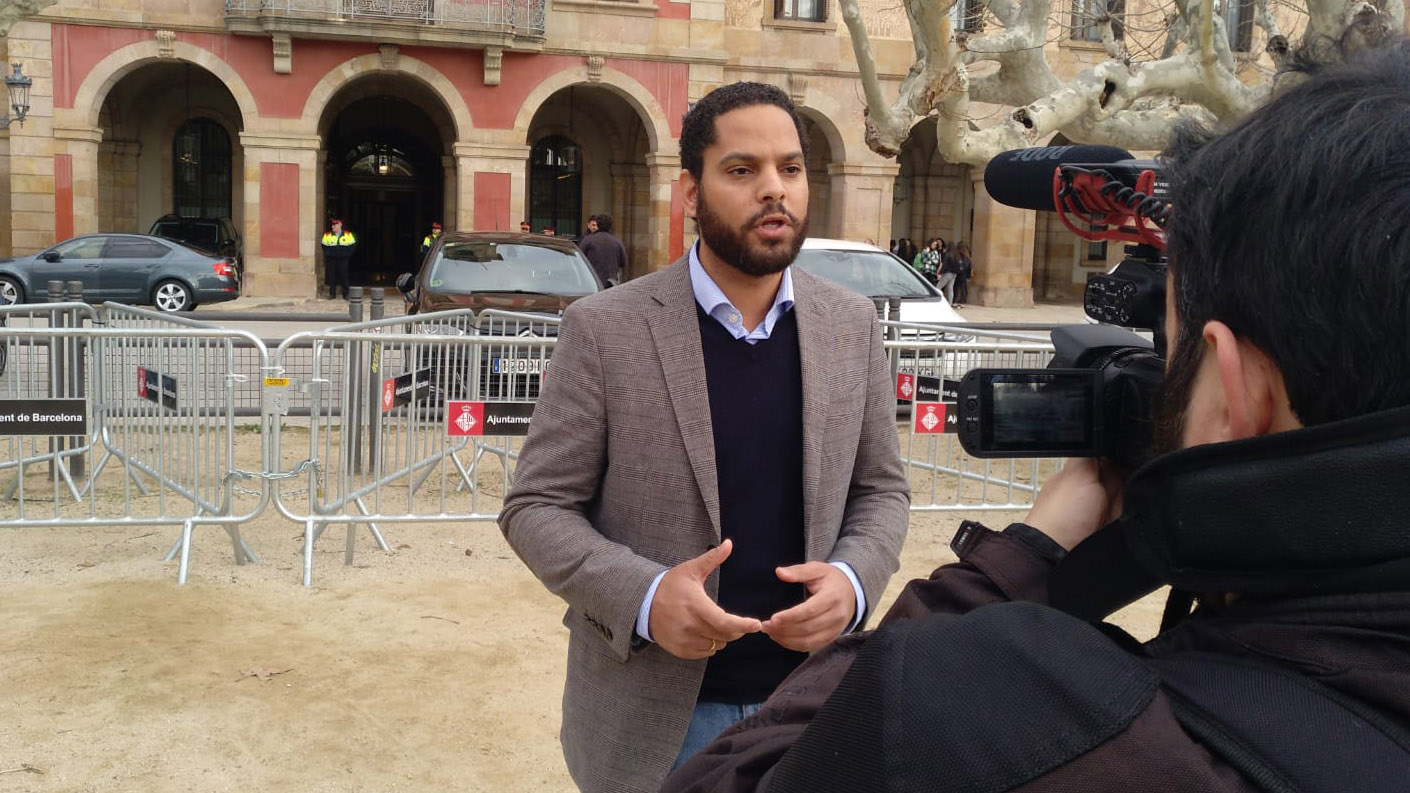 Garriga durante su comparecencia sobre el adelanto electoral en Cataluña