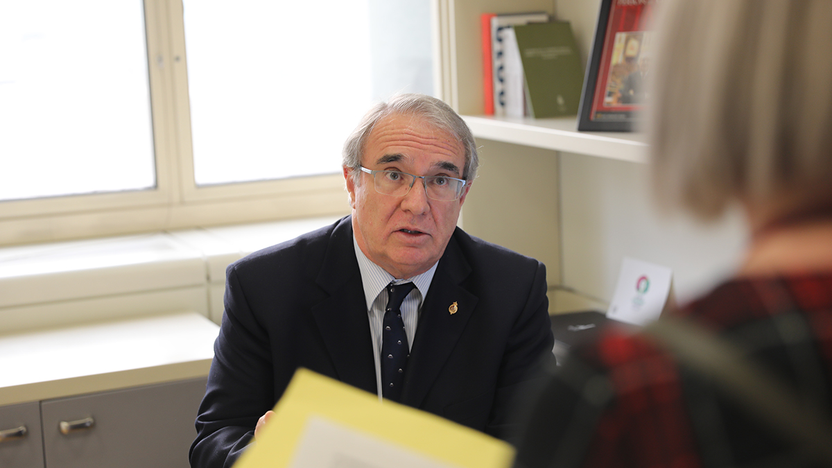 José Manuel Marín, en su despacho del Senado