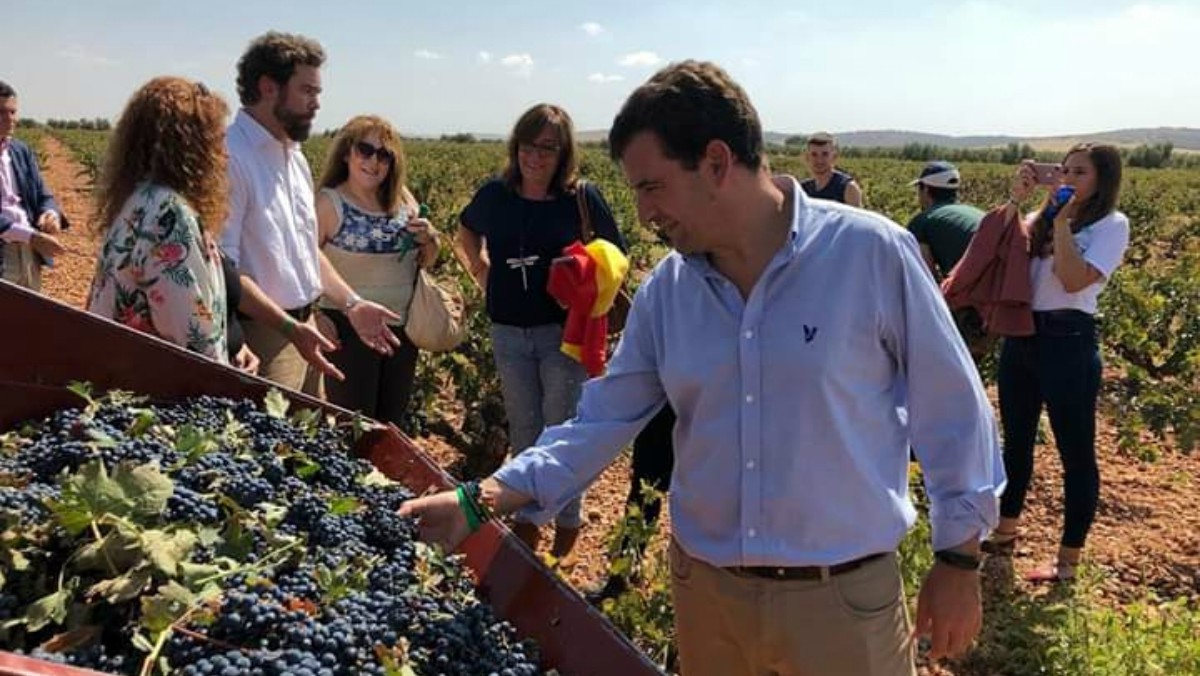 VOX visita un viñedo. Imagen de archivo