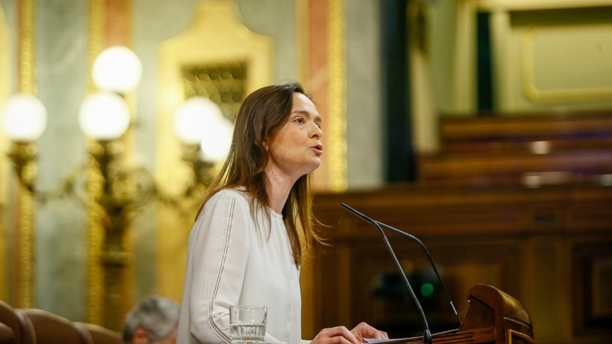 Georgina Trías en la tribuna del Congreso.