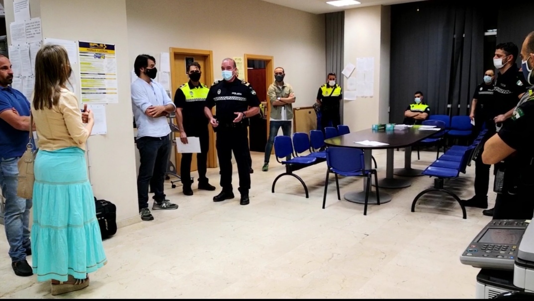 Cristina Peláez en la UIN de la Policía Local