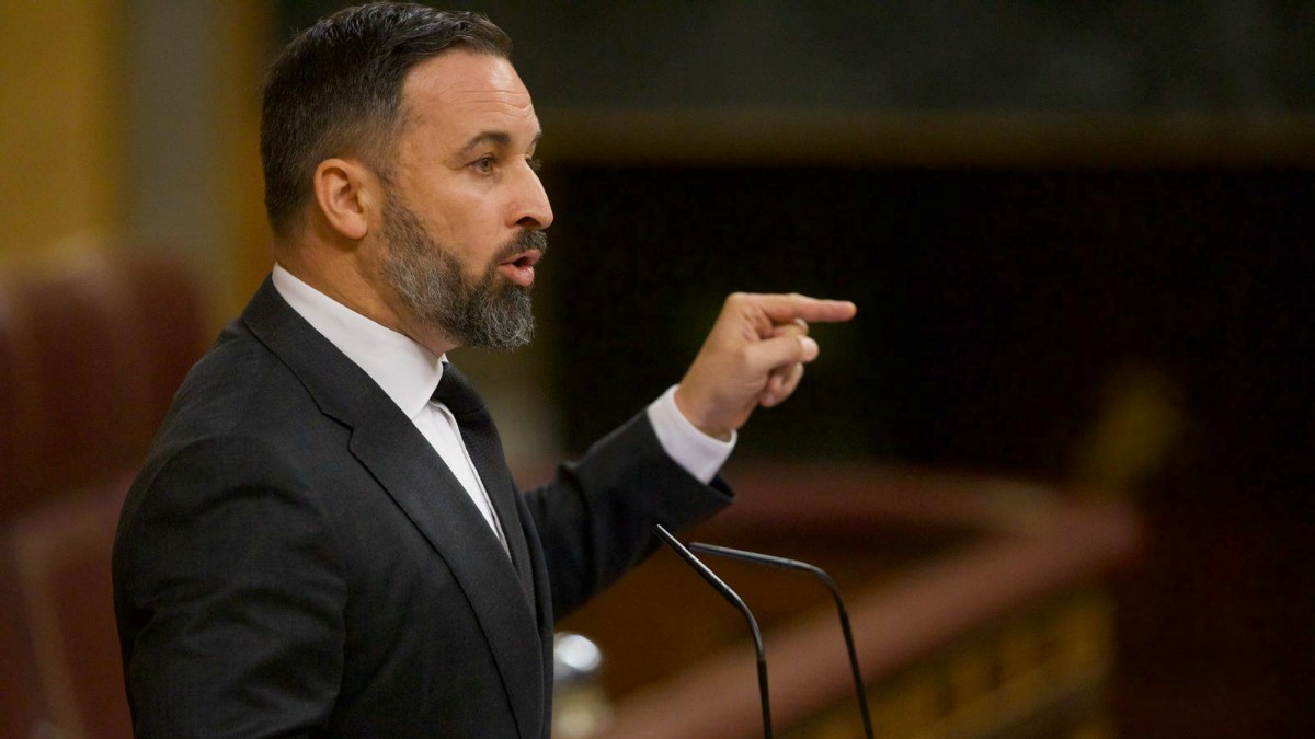 Santiago Abascal, en la tribunal del Congreso.