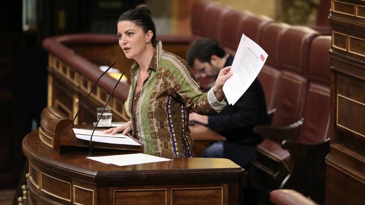 Macarena Olona en la tribuna del Congreso.