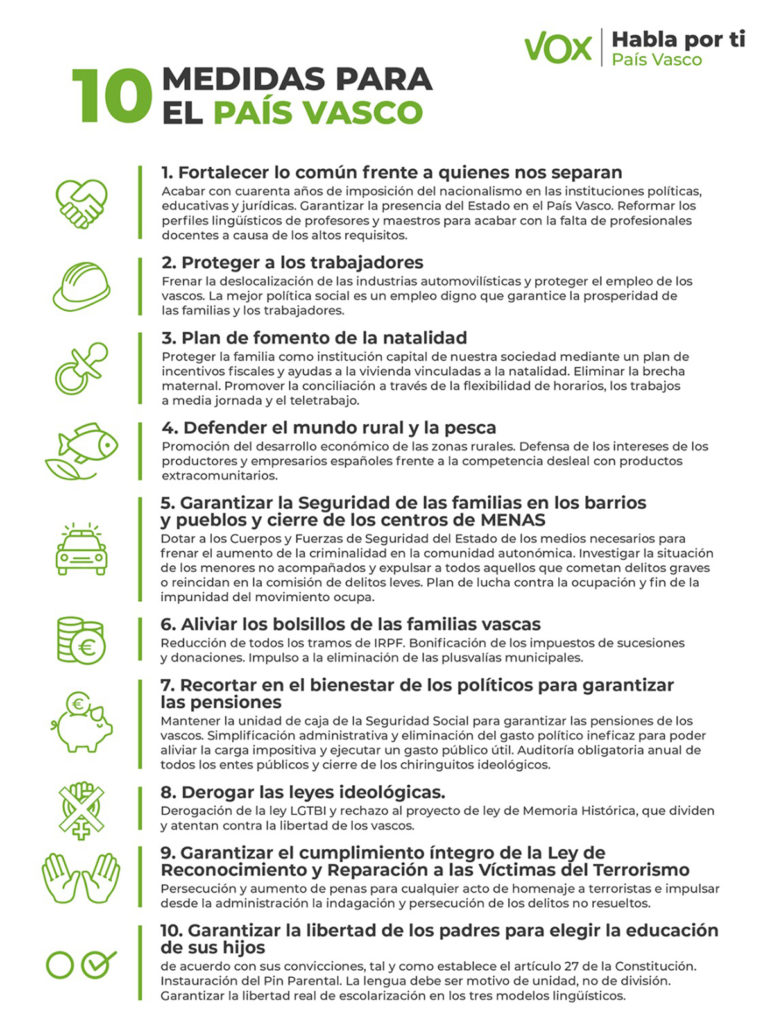 Diez Medidas para el País Vasco