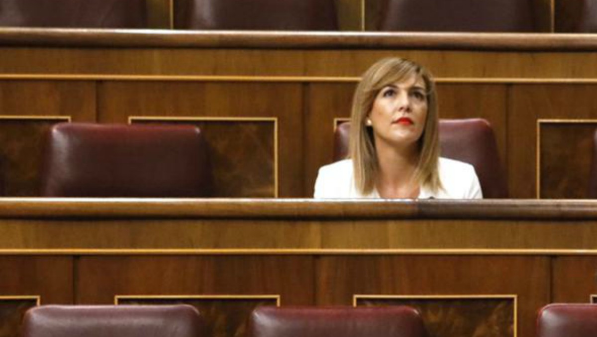 Patricia Rueda, en su escaño del Congreso.