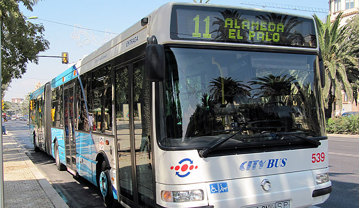 Imagen de un autobús de Málaga