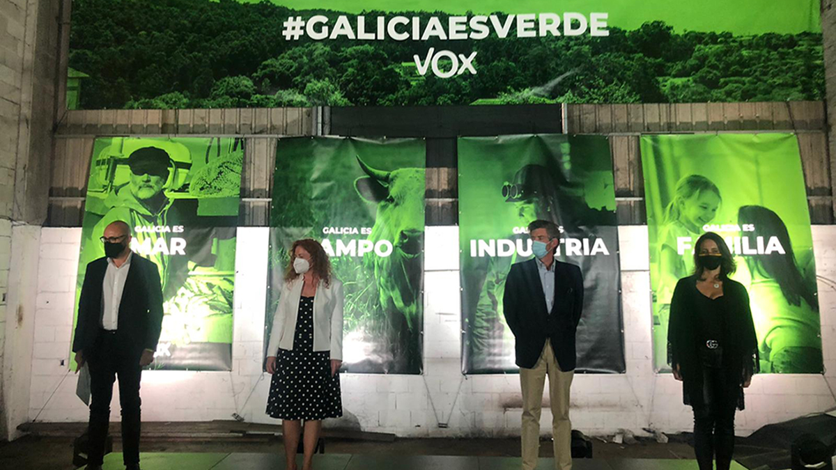 Los candidatos de VOX al Parlamento de Galicia, en la imagen