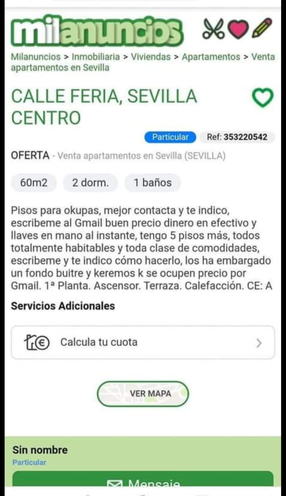 VOX la actividad creciente de las mafias okupas en Sevilla y la venta de viviendas en internet VOX