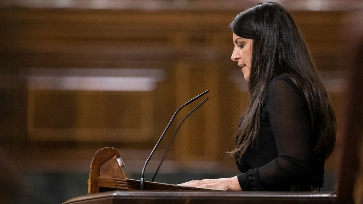 Macarena Olona en la tribuna del Congreso.