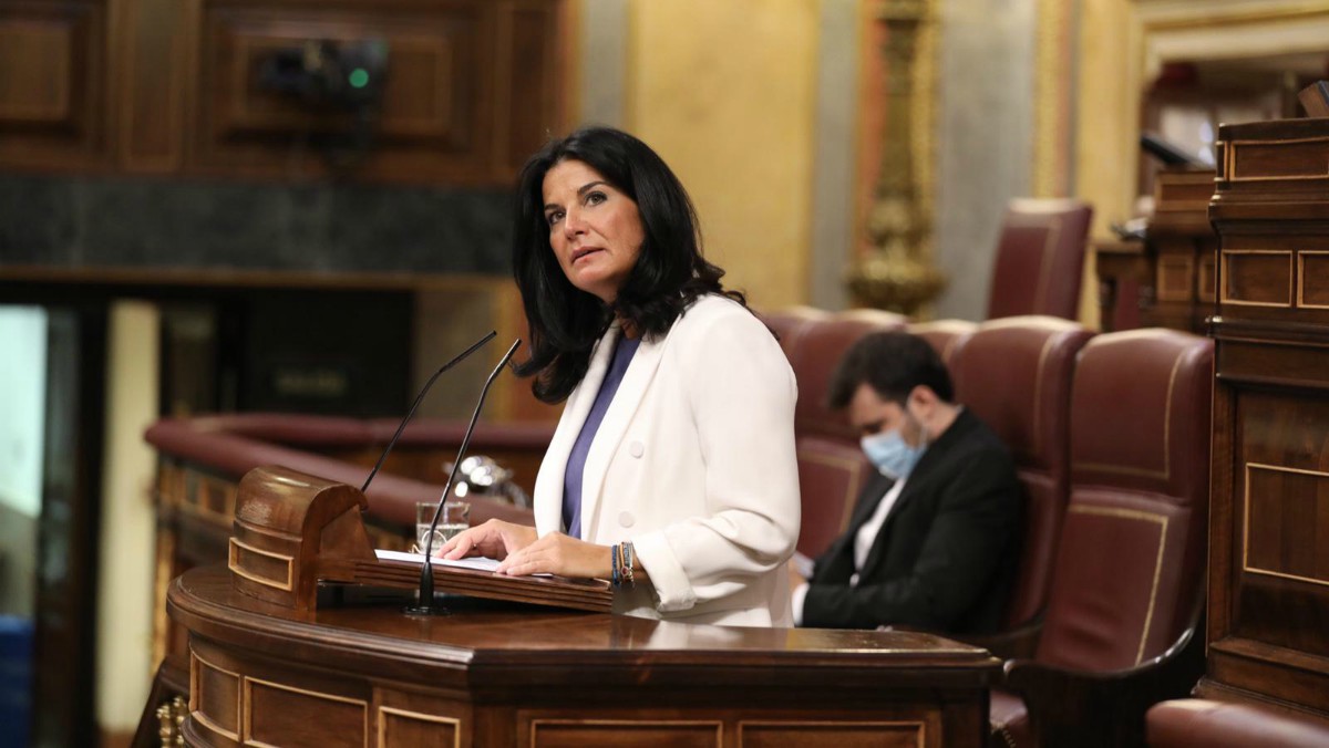María Ruiz en la tribuna del Congreso