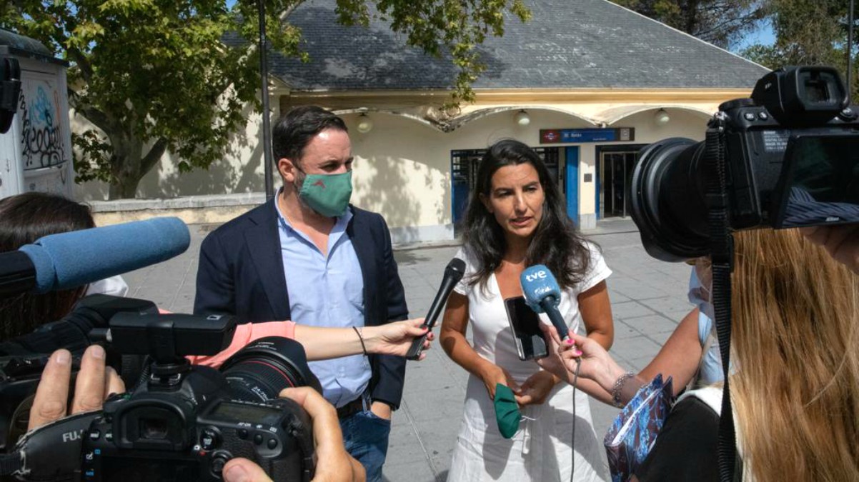 Santiago Abascal y Rocío Monasterio, en el Batán.