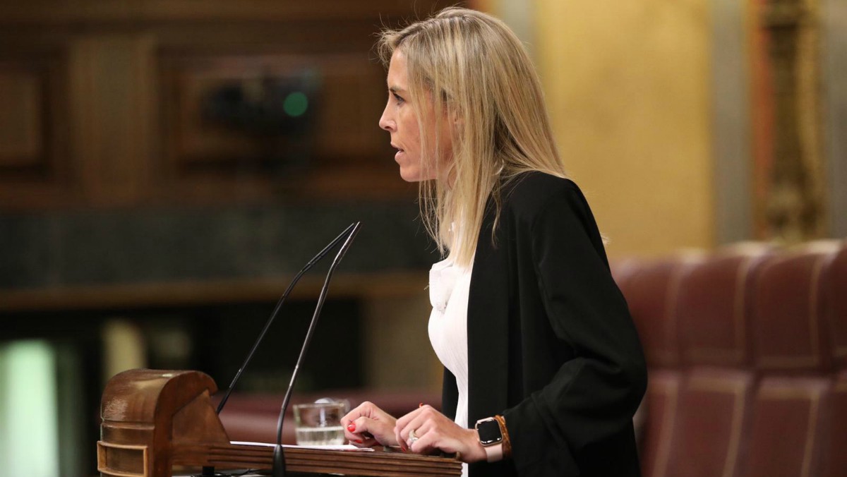 Teresa ´López en la tribuna del Congreso.