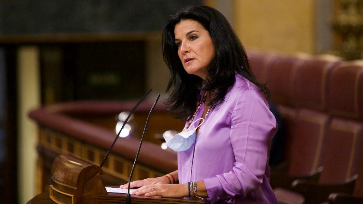 María Ruiz en la tribuna del Congreso.
