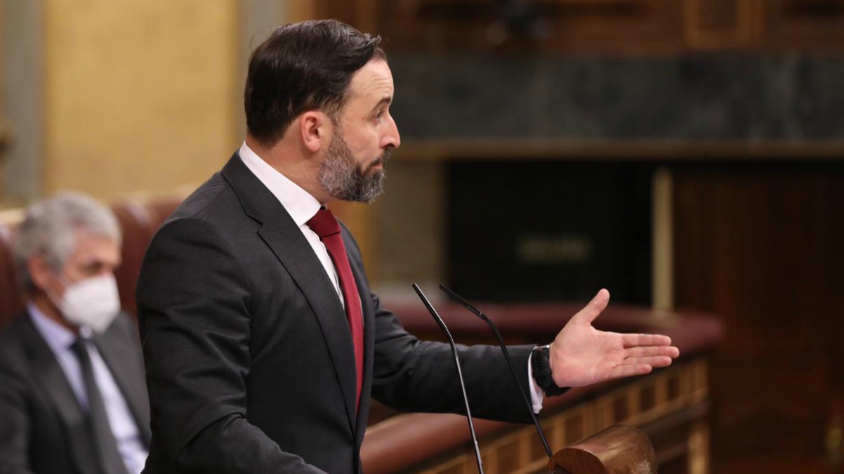 Santiago Abascal en la tribuna del Congreso