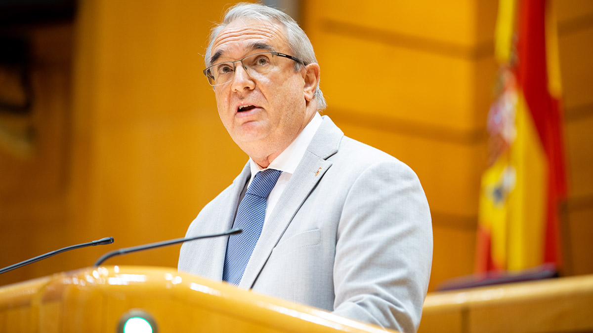 José Manuel Marín, en la tribuna del Sendo