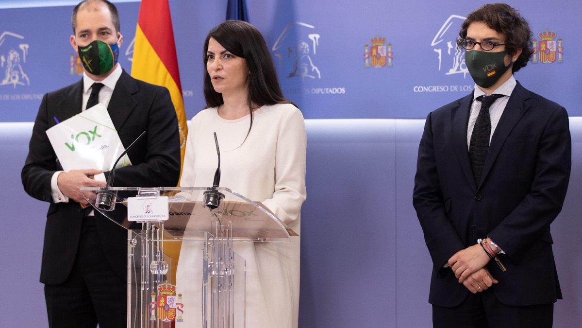 Macarena Olona, Víctor González y José María Figaredo