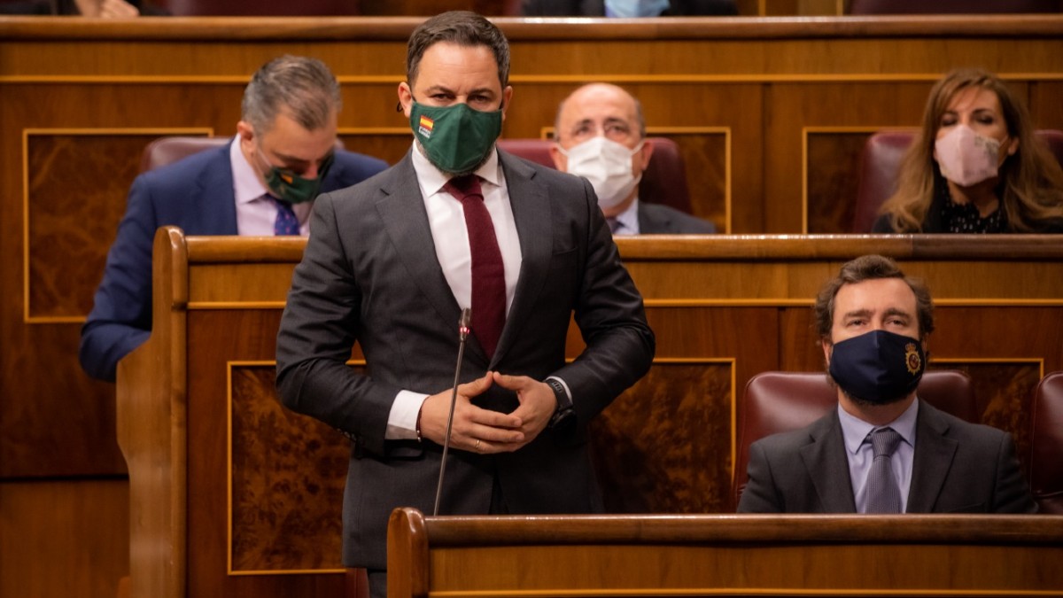 Santiago Abascal en la sesión de Control