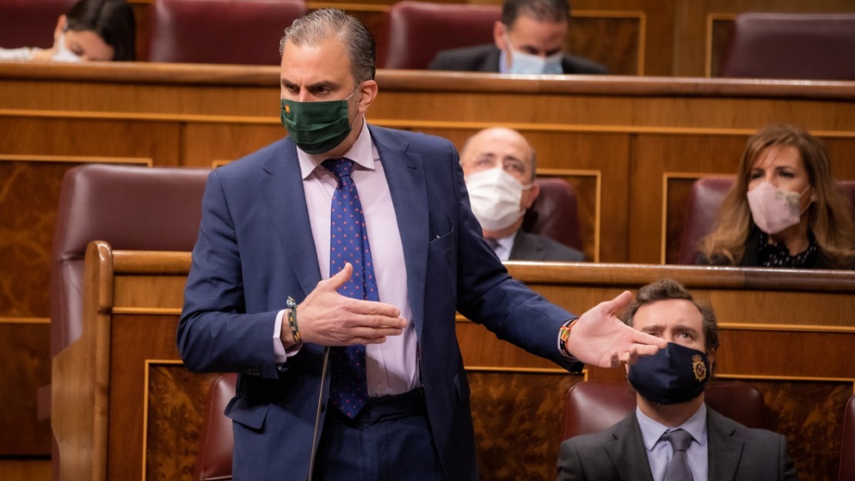Javier Ortega en la sesión de control