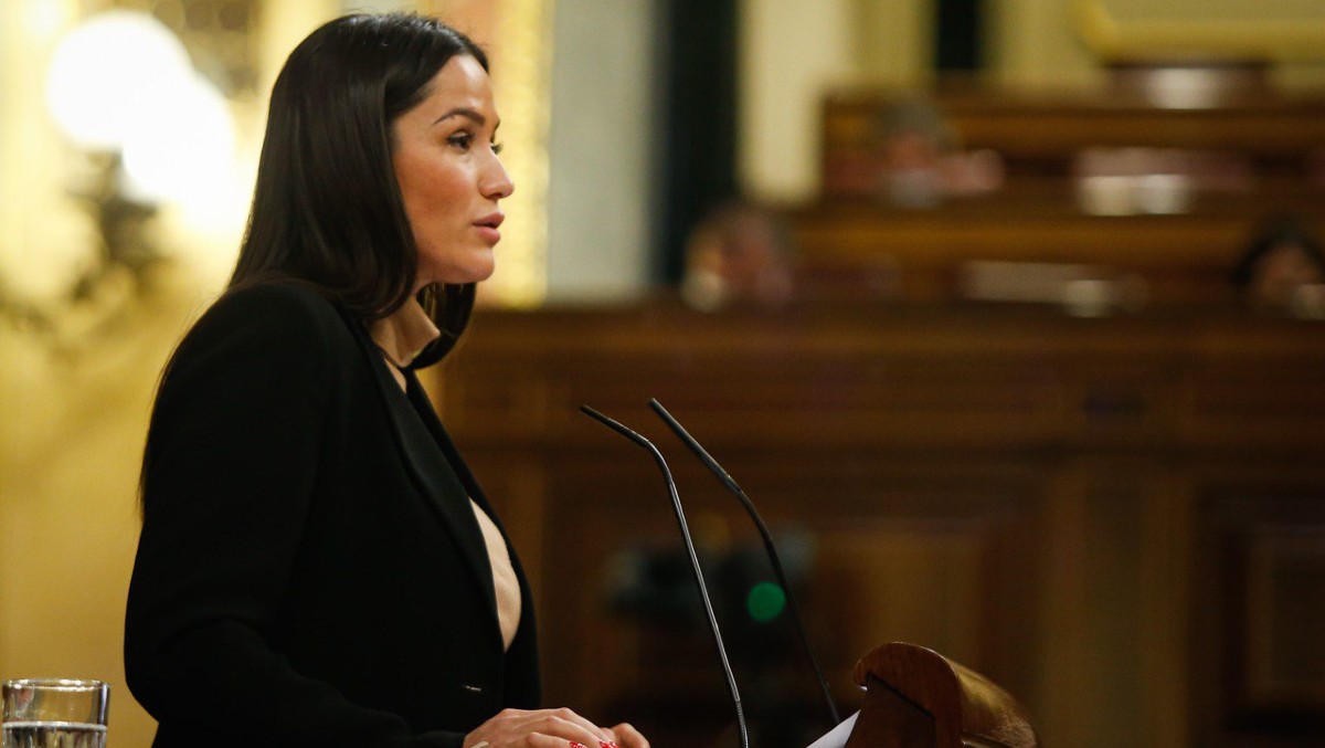 Mireia Borrás en la tribuna del Congreso.