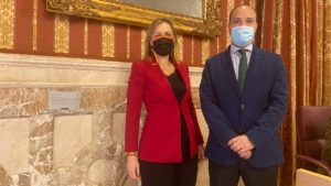 Cristina Peláez y Gonzalo García Polavieja en el Pleno de abril.