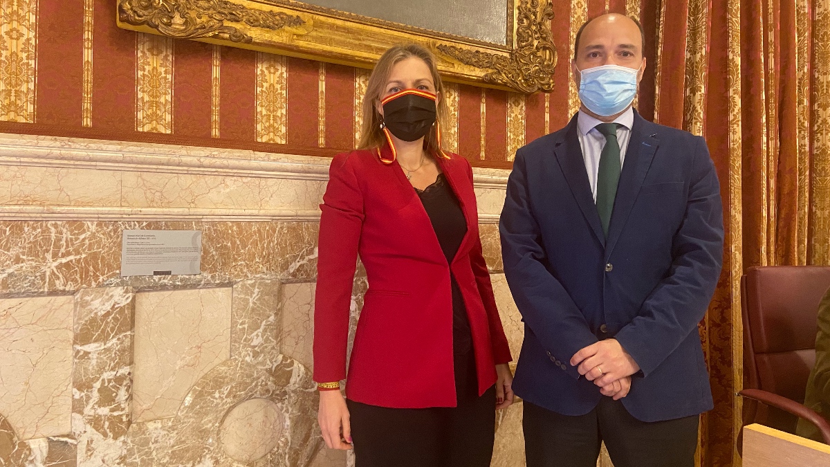 Cristina Peláez y Gonzalo García Polavieja en el Pleno de abril.
