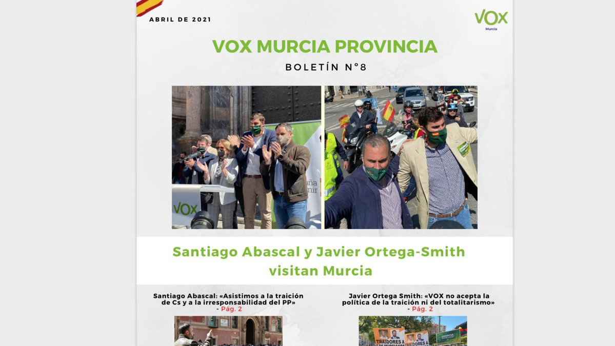 boletín número 8 vox murcia provincia