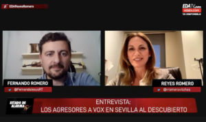 Reyes Romero durante la entrevista en Estado de Alarma.