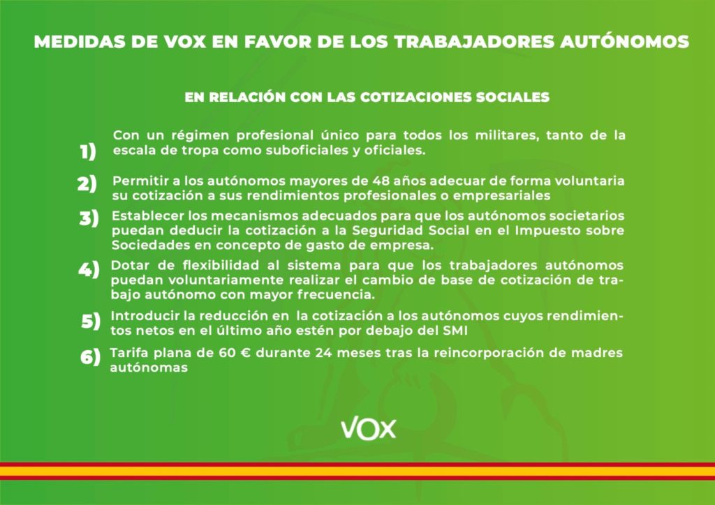 Las medidas de VOX para blindar a los autónomos: ‘Necesitamos un país ...