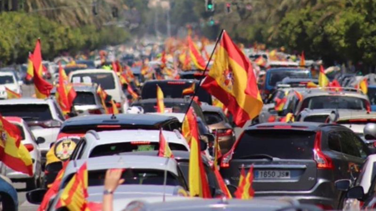 Una imagen de la caravana por la libertad de mayo de 2020.