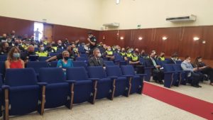 Imagen del acto con los representantes de VOX.