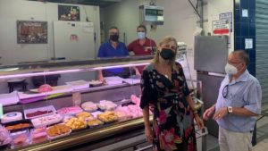 Cristina Peláez en el Mercado de La Candelaria.