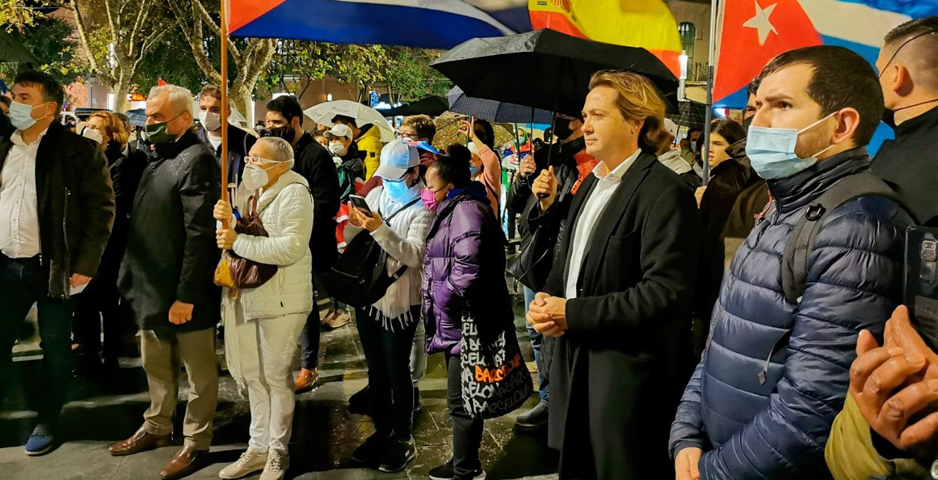 Jorge Campos ha dirigido unas palabras a los asistentes en las que se ha comprometido a luchar por la libertad del pueblo cubano