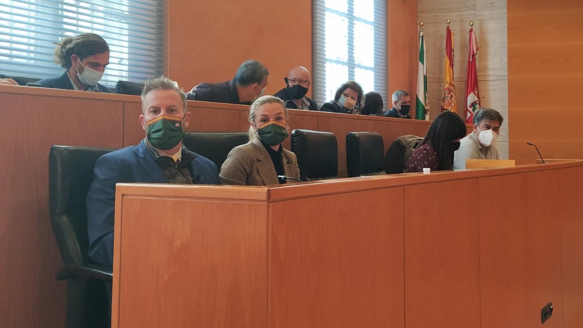 Nuestros concejales de Dos Hermanas durante el Pleno.