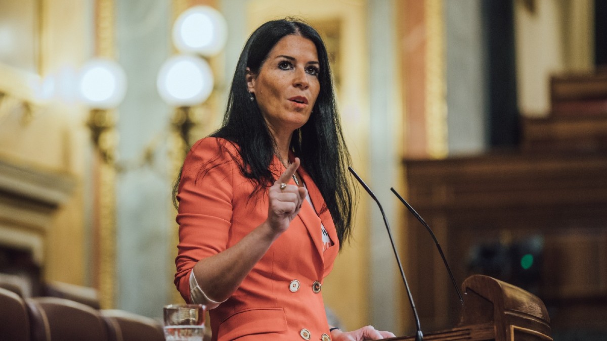 Carla Toscano en la tribuna del Congreso