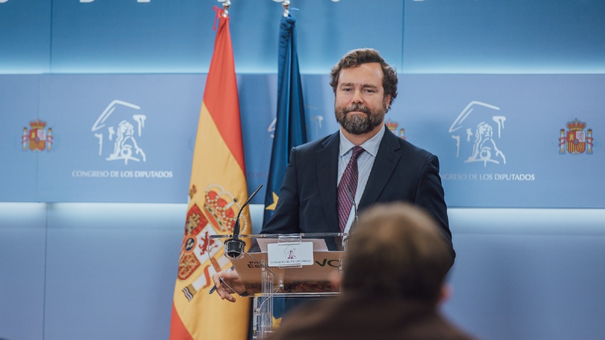 Iván Espinosa de los Monteros en la sala de prensa del Congreso