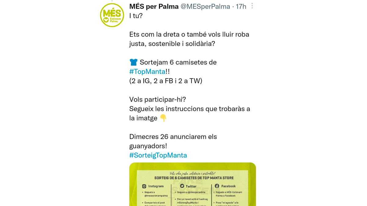 PSOE, Més y Podemos no han presentado ni una sola medida en pro de los comerciantes