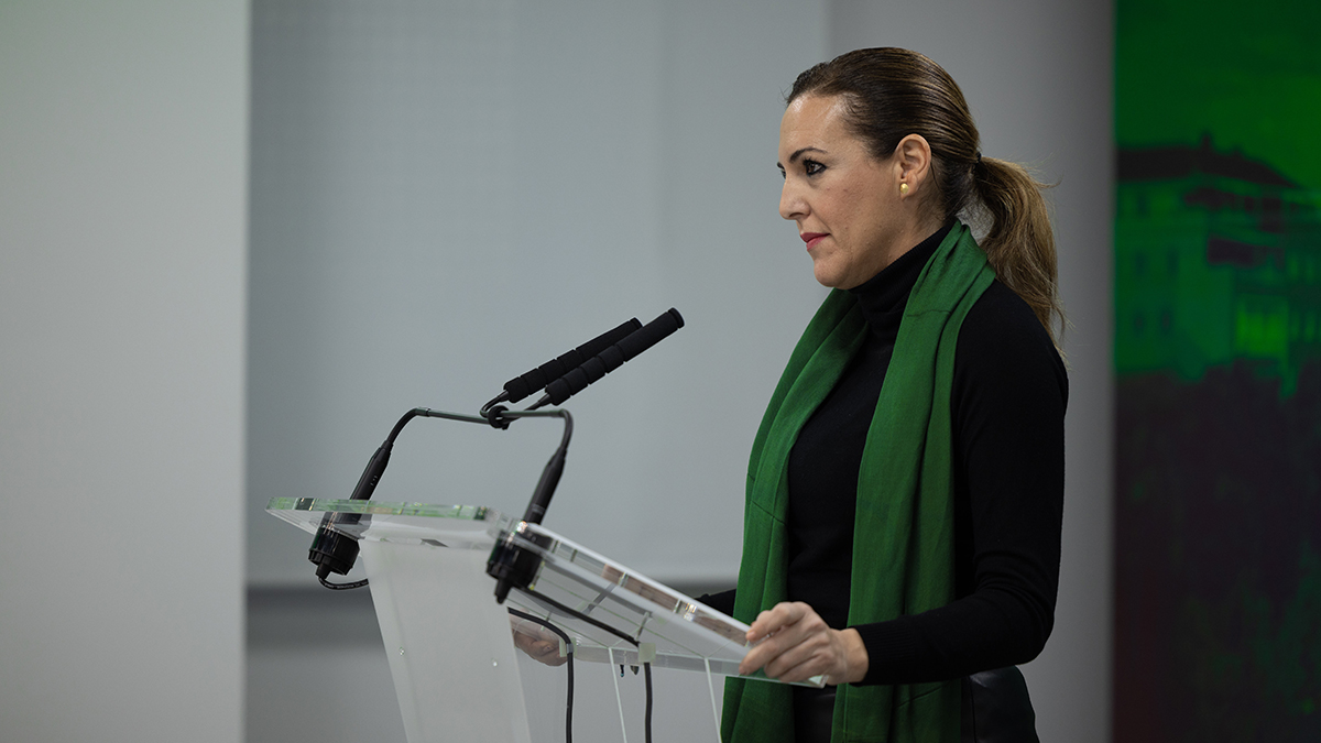 Patricia Rueda, en la sede Nacional de VOX