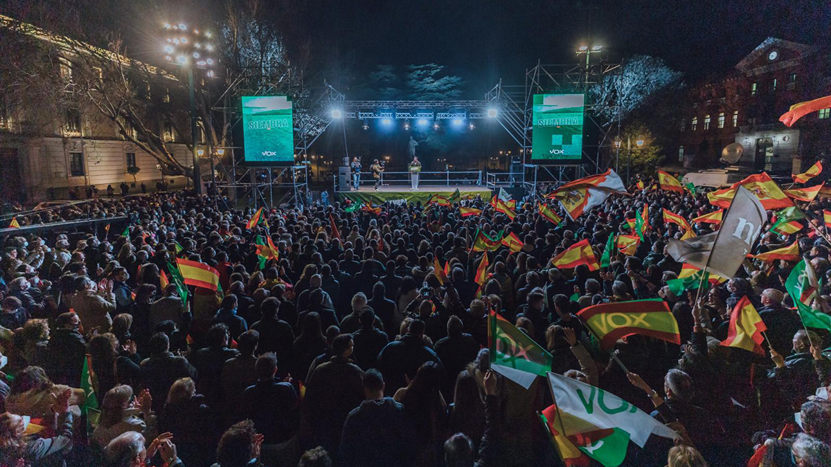 Santiago Abascal, en el cierre de Campaña