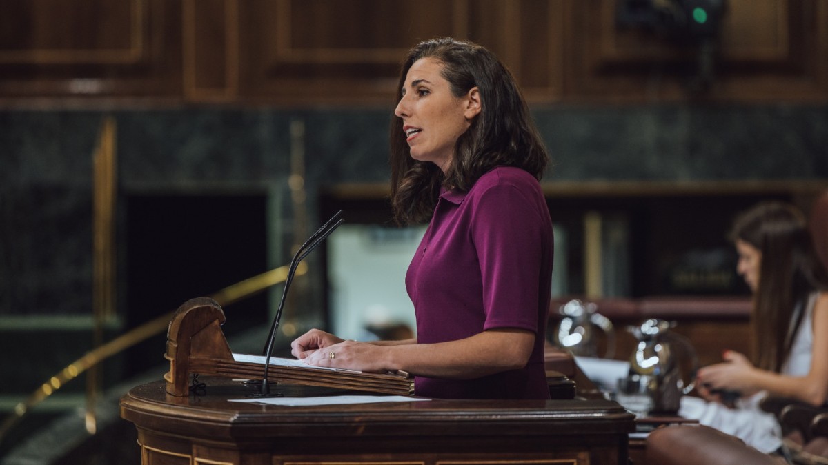 Rocío de Meer en la tribuna del Congreso