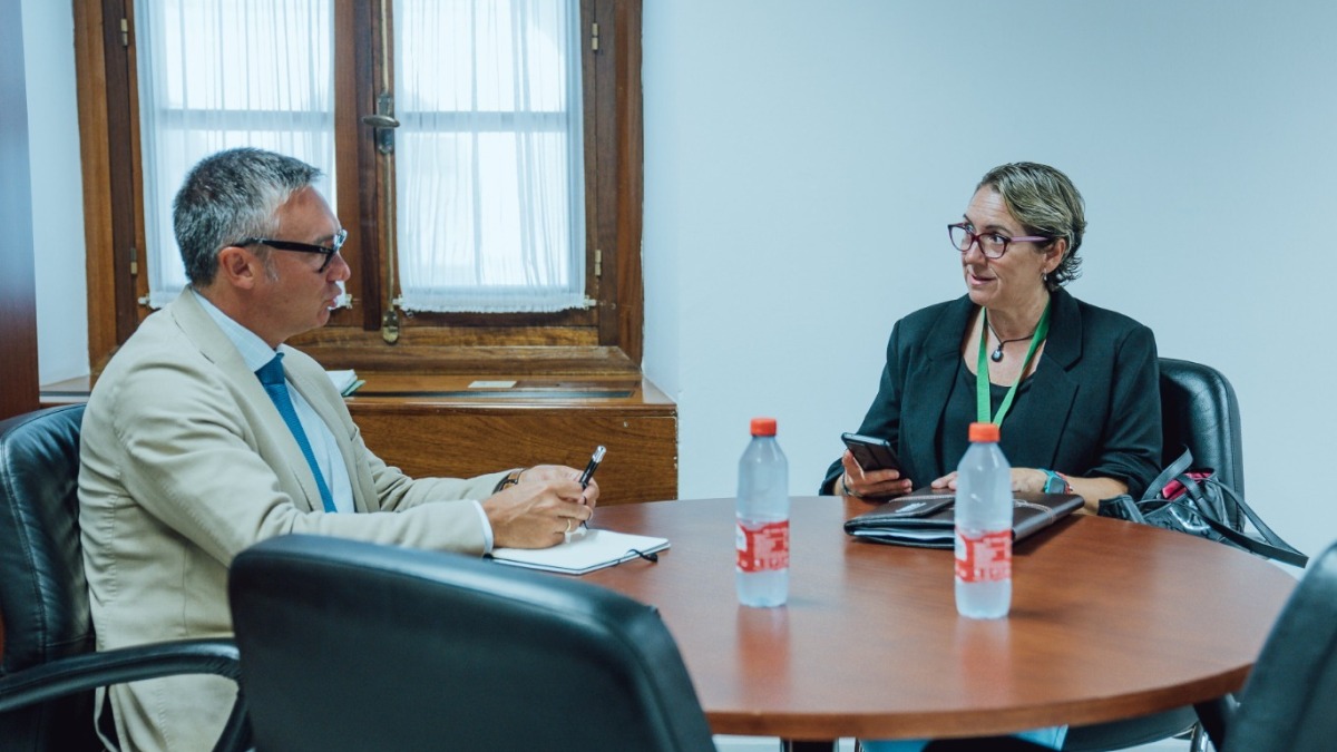 Manuel Gavira junto a la portavoz de la secretaria provincial de la AUGC en Cádiz